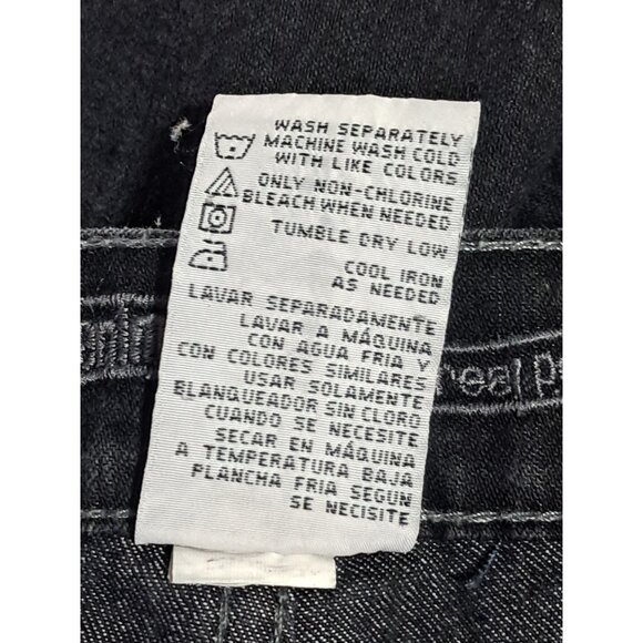 Y2K Flare Jeans Black Denim Size 5 T Low Rise Stretch by Nobo No Boundaries - Picture 11 of 12